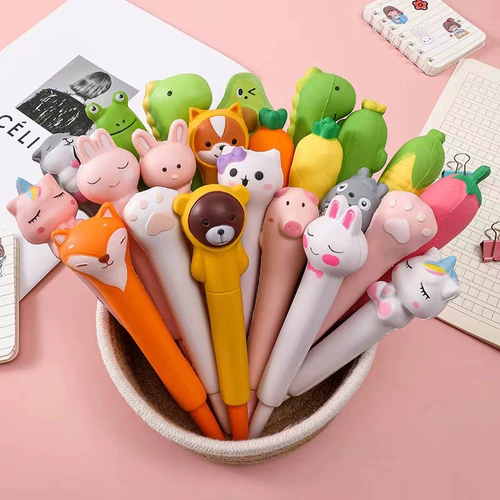 Медленная слепая слепая пресса, мягкая студенческая студенческая ручка, милая супер симпатичная нейтральная ручка творческая ручка объявляет о голосовании ручки