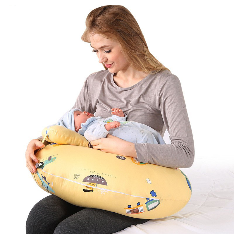Maternal Lactation Pillow Lactation Pillow Nursing Waist Side Sleeping Pillow Baby Anti-Vomit Milk Cuddler Newborn Baby