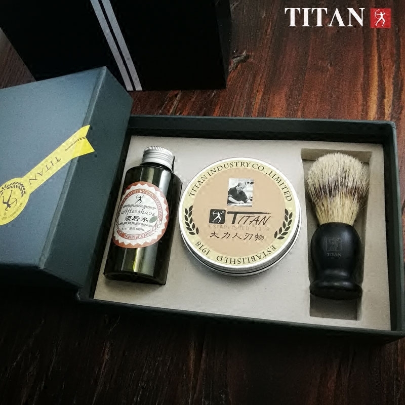 Vigorously man aftershave water Men's shaving care Shaving brush Beard brush Facial cleaning Hu brush toner set