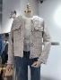 Hàn Quốc Dongdaemun phụ nữ mới tính khí tweed nước hoa nhỏ của phụ nữ đơn ngực áo khoác mỏng tua rua áo kiểu trung niên