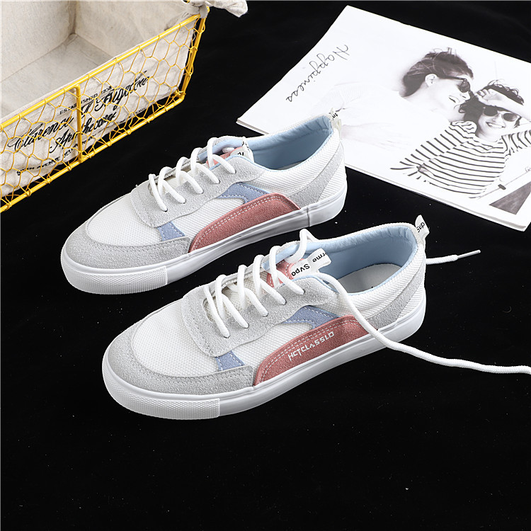 Giày giả vải skr nữ in siêu lửa cổng nữ giày chic retro giày dâu tây đường phố chụp phiên bản Hàn Quốc của giày thủy triều giầy lining nữ
