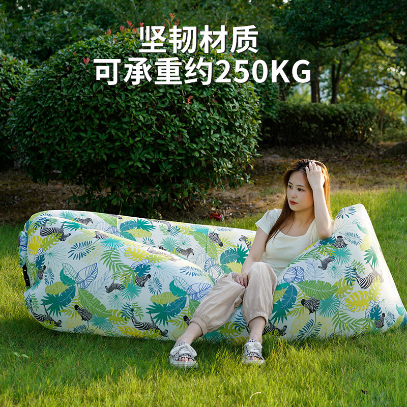 Outdoor inflatable sofa lazy air cushion bed mattress portable single lying chair music festival net red picnic