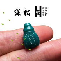 Original mine jade blue turquoise back pattern tee glass porcelain hand-held 108 rosary Buddha head accessories