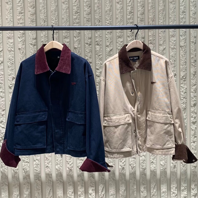 M O** Same Style as in the Store, 2026 Autumn New Corduroy Collar Work Jacket M O** Same Style as in the Store, 2026 Autumn New Corduroy Collar Work Jacket