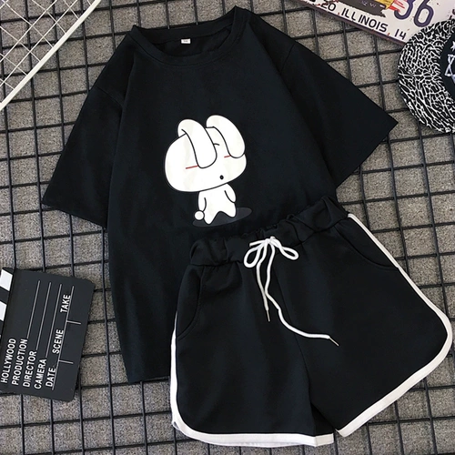 Комплект, креативная летняя одежда для школьников, шорты, штаны, спортивный костюм, европейский стиль