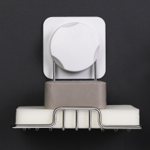 Toilet non-punch soap box creative wall hanging soap box double suction cup soap holder bathroom drain soap drag