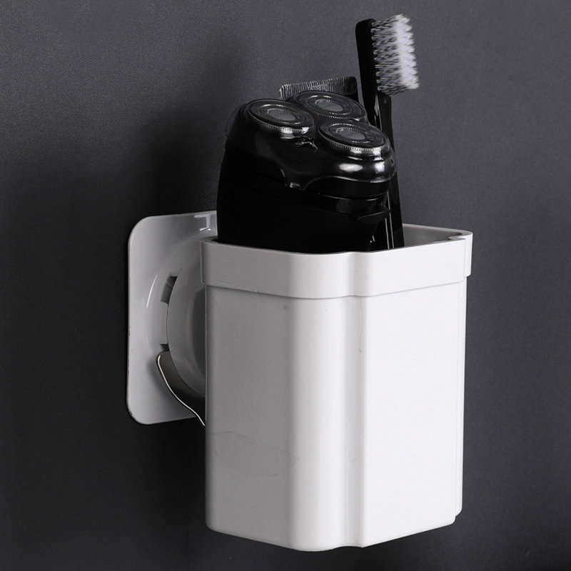 Kaiba suction wall-mounted dental appliance wall-mounted storage box Powder room toothbrush toothpaste shelf hole-free comb storage tube