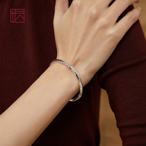 Old silver shop S999 sterling silver antler couple bracelet pair Open silver bracelet female solid silver bracelet foot silver bracelet