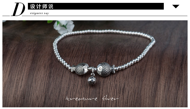 Bracelet de cheville Femme       en Argenterie - Ref 3102451 Image 8