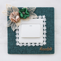 New adhesive-free washable switch sticker switch protective cover European wall sticker creative living room bedroom light socket decoration