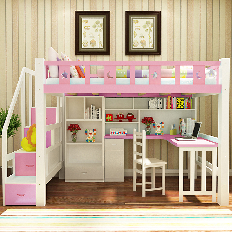 Купить Двухъярусная детская кровать Твердой древесины детская кровать с ...