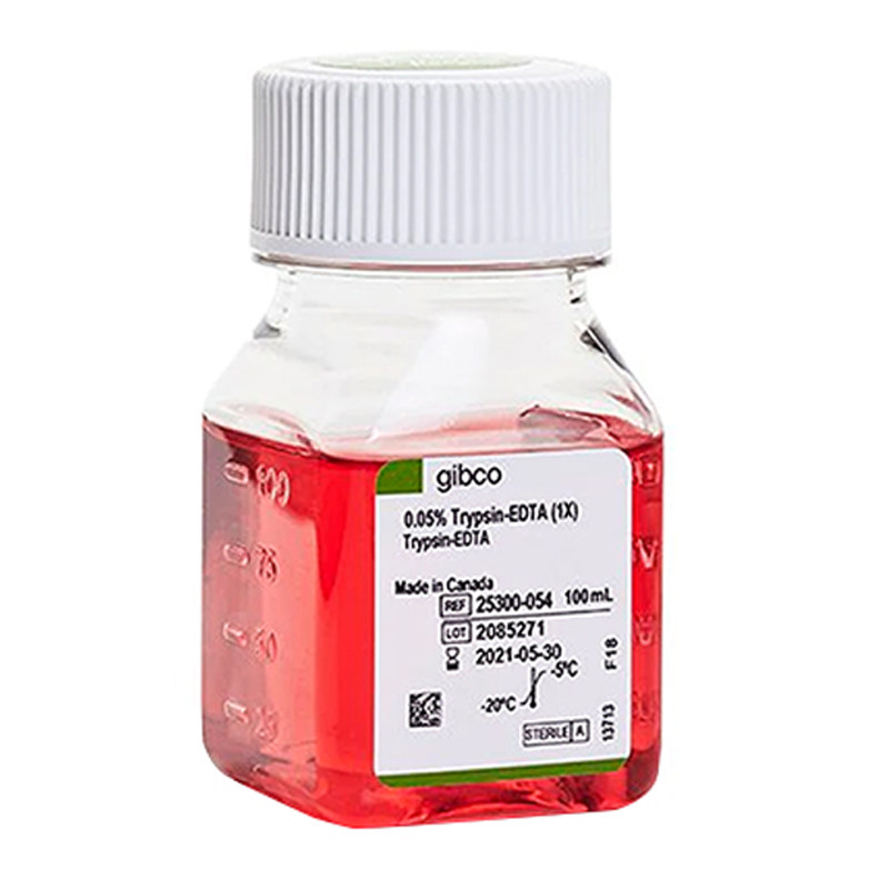 Gibco 25300-054 胰酶细胞消化液（0.05%胰酶，含EDTA，含酚红）