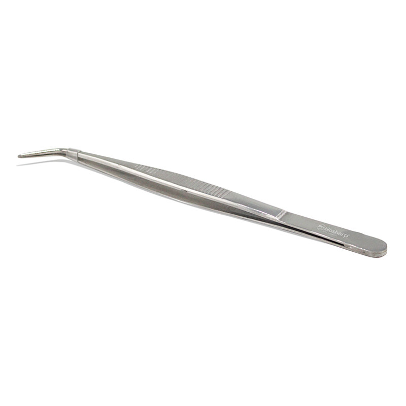 白鲨biosharp BS-ZER-C-125 12.5cm尖弯头镊子（通用款）