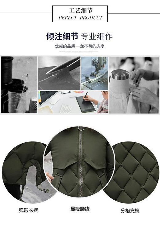 Áo khoác cotton nữ dài trung bình 2019 mùa đông mới size lớn qua đầu gối Phiên bản Hàn Quốc của áo khoác cotton dày xuống áo khoác cotton ấm áp - Bông áo phao đẹp 2020