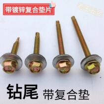 Hexagonal drill tail with waterproof pad dovetail screws color steel tile nails self-tapping self-drilling screws dovetail butterfly self-tapping screws