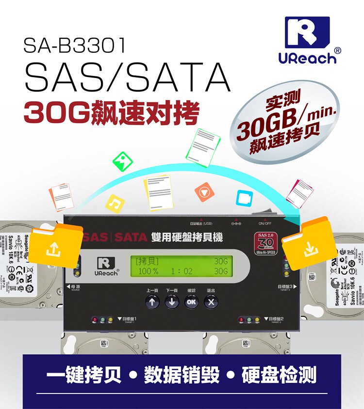 You Huhua SA-B3301 1 entrusted 3SAS2 0 server hard disc torture machine for the machine to erase the machine pin