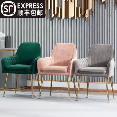 Nordic girl home bedroom net celebrity makeup stool makeup desk bedroom modern simple nail backrest light luxury chair