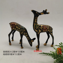 Pakistani handicrafts bronze for deer animals black lacquer traditional carving imported handmade furniture restaurant