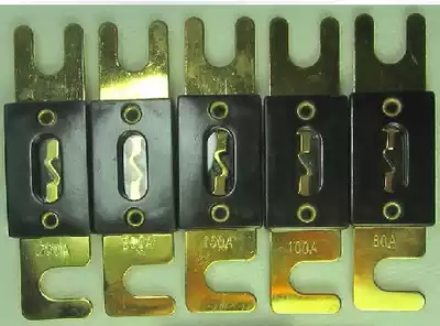 Stacker gold-plated car fuse fork Bolt type 125A 32v Bolt type fuse piece car modification audio