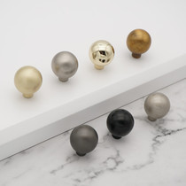 Modern simple European round bead zinc alloy color light luxury wardrobe custom cabinet wine cabinet American single hole handle