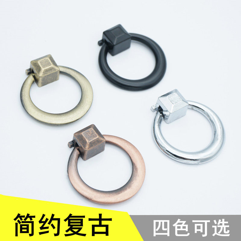 Retro Rings Medicine Cabinet Brief Generous Pull Ring Round Handle Green Ancient Red Antique Black Bright Light Single Hole Chinese handle