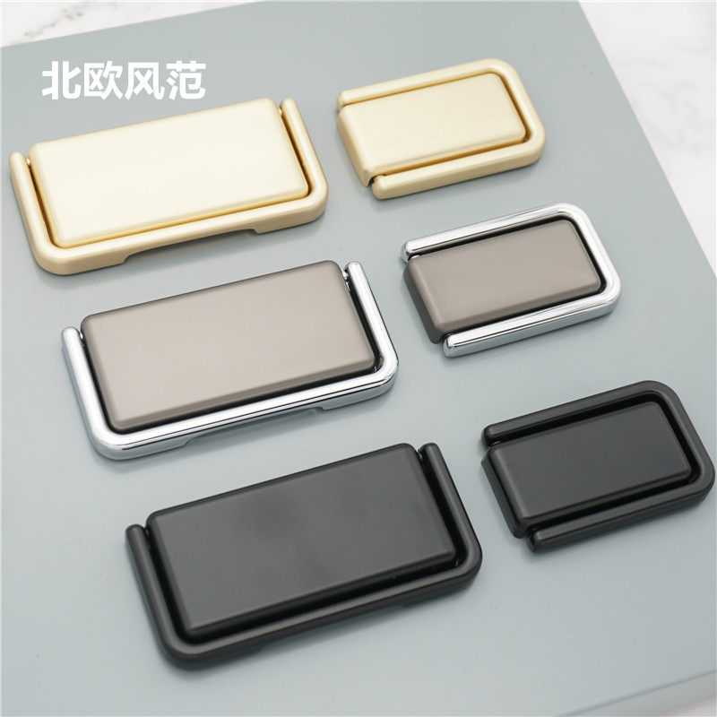 Hide Flat Tatami Tatami Concealed handle square folds concealed concealed Ming-fit black drawers modern minimalist flip flop