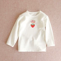 Бамбуковый хлопковый лонгслив, клубника