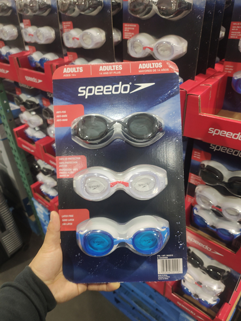 Shanghai open city guest costco Speedo teenagers adult swimming glasses 3 dress mist-proof swimming goggles