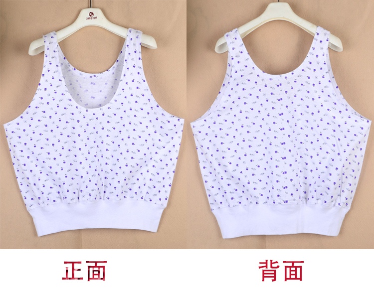 Đồ lót trung niên 3 mảnh cotton nữ áo len cotton mẹ áo ngực đáy mùa hè lỏng lẻo ao nguc
