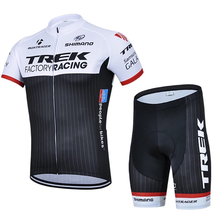 Black & White Gram Riding Suit Short Sleeve Suit Men's Summer Mountain Bike Suit Short Blouse Shorts Shorts Bike Jersey