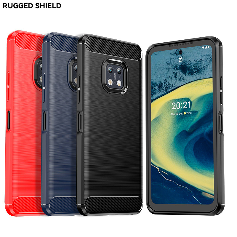 Suitable for Nokia Xr20 Mobile Phone Case, Nokia Xr20 Brushed Carbon Fiber Anti-Fall Protective Cover, Silicone Soft Shell Case Suitable for Nokia Xr20 Mobile Phone Case, Nokia Xr20 Brushed Carbon Fiber Anti-Fall Protective Cover, Silicone Soft Shell Case