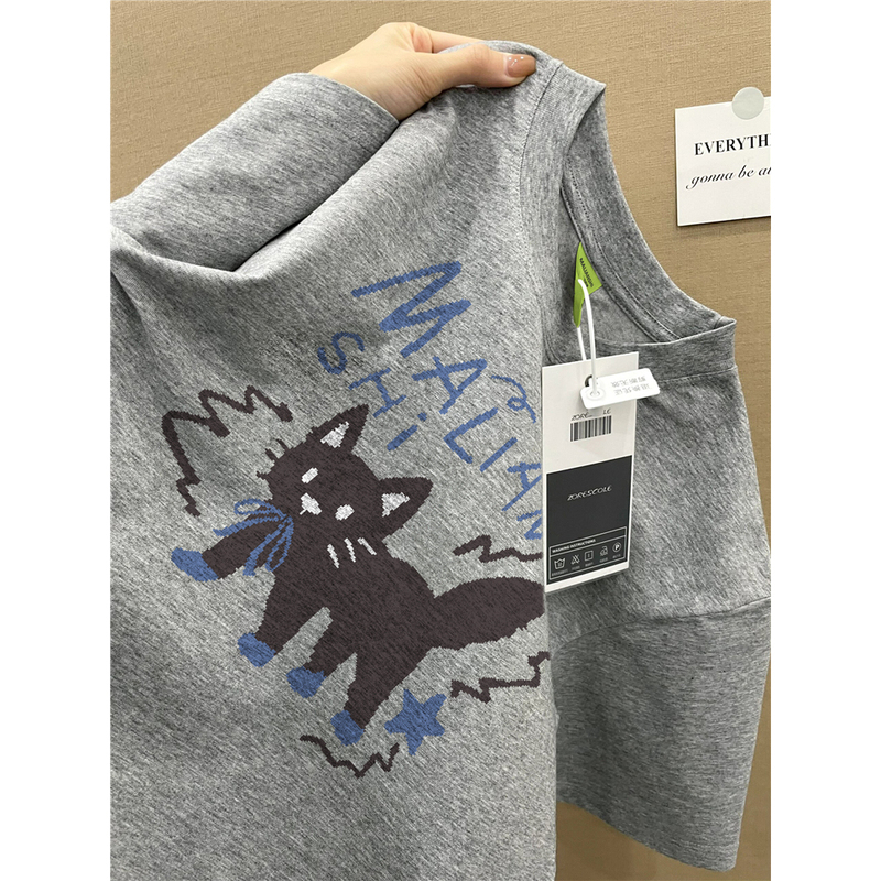 Heavyweight Pure Cotton Gray Short-Sleeve T-Shirt for Men, 2026 New Design, Niche Loose-Fitting American Style Trendy Brand Half-Sleeve Tee
