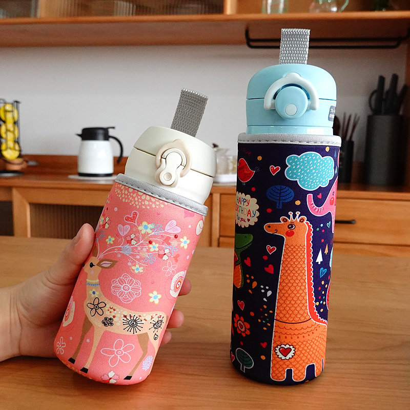 Universal THERMOS CUP COVER STEWED BEAKER HEAT insulation anti-scalding anti-drop portable glass cover 350 500 600ML