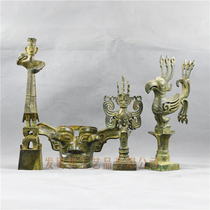 Sanxingdui Bronze Standing Man Mask Flying Man Flying Bird head portrait Vertical God Tree Antique antique handicraft ornaments