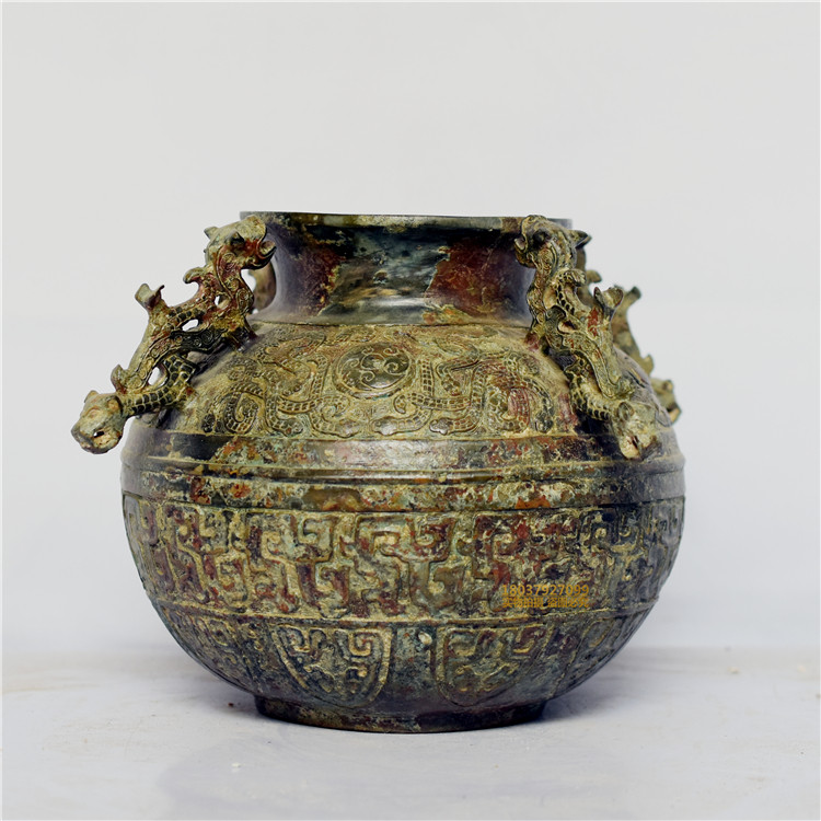 Shanxi antique bronze ornaments Western Zhou Dynasty Silong Lei Wine Museum Cultural Exhibition Collection Art ornaments