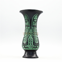 Imitation Antique Bronze Ware Pendulum Flowers FLOWERS AND DAY DOUBLE PINEBOTTLE BRONZE PEN HOLDER FILM AND TV PROP HANDICRAFT FURNISHING HOME DECORATION