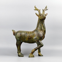 The Ruyi Imitation Antique Bronze Ware Handai Pure Brass Band Inscription Plum Blossom Deer Swing Piece Villa Living Room Genguan Soft Adornment