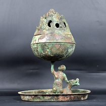 The Ruyi One of the Imitation Ancient Bronze Ware Handei People Ju Boshan Stove Bronze Smoked Stove Tea Gallery Soft-mounted Bronze Ornaments
