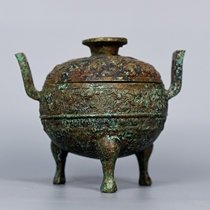 The Ruyi Imitation Antique Bronze Ware War Han Period Red Spot Green Embroidered Milk Nail Veins with Gading Chinese Club Soft decorations