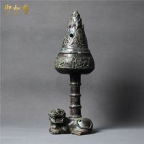 The Ruyi Imitation Antique Bronze Ware Spring Autumn Warfare National Sleeper Tiger Boshan Lavender Incense Furnace Incense Flue Supplies Pure Copper Retro Chinese Style Pendulum
