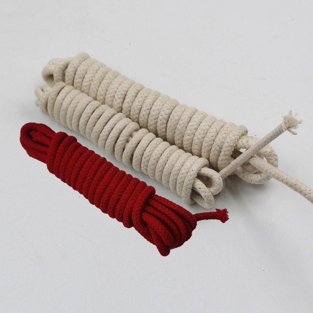 Martial arts meteor hammer rope rope dart special cotton rope cotton rope diameter 6mm8mm long 4 meters white red
