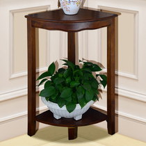 American-style solid wood small corner cabinet triangle living room corner sofa rack against the wall low bay window storage 38CM corner cabinet