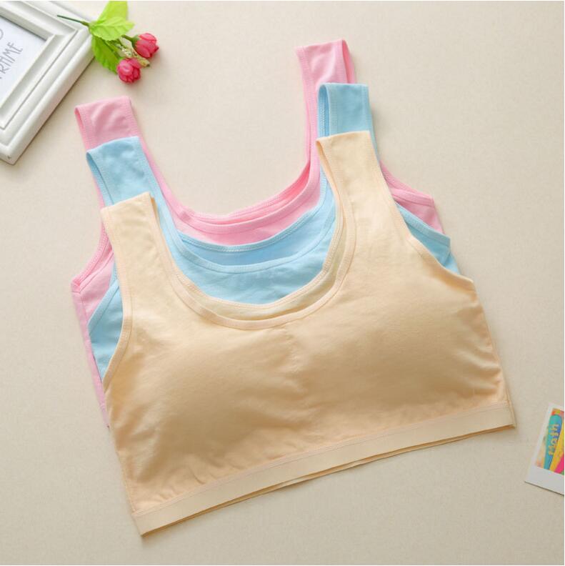 Tiểu học phát triển giai đoạn ống top junior high school girl áo ngực mùa hè vest học sinh trung học cô gái đồ lót cotton áo ngực