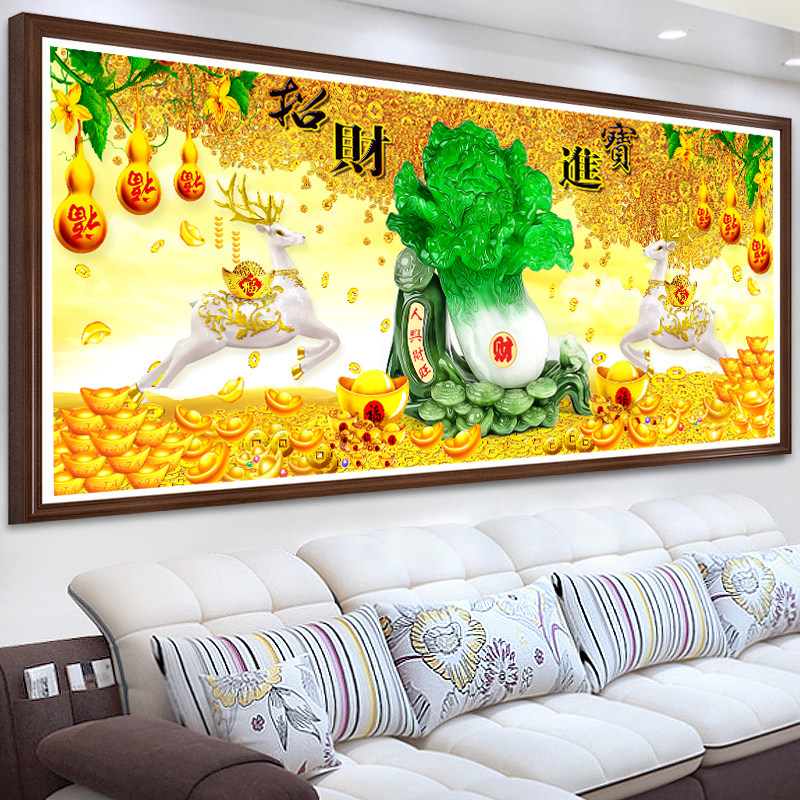 5d diamond painting 2022 full drill for the treasure and treasure 100 Caianfu cross embroidered diamond embroidered elk Cabbage New Living Room