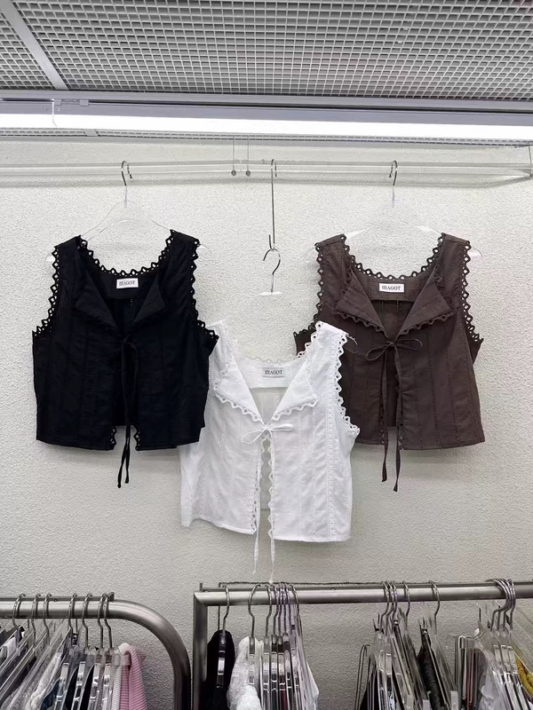 In Stock Korean High-End 25 Summer New Fashion Versatile Casual Sleeveless Vest Top for Women