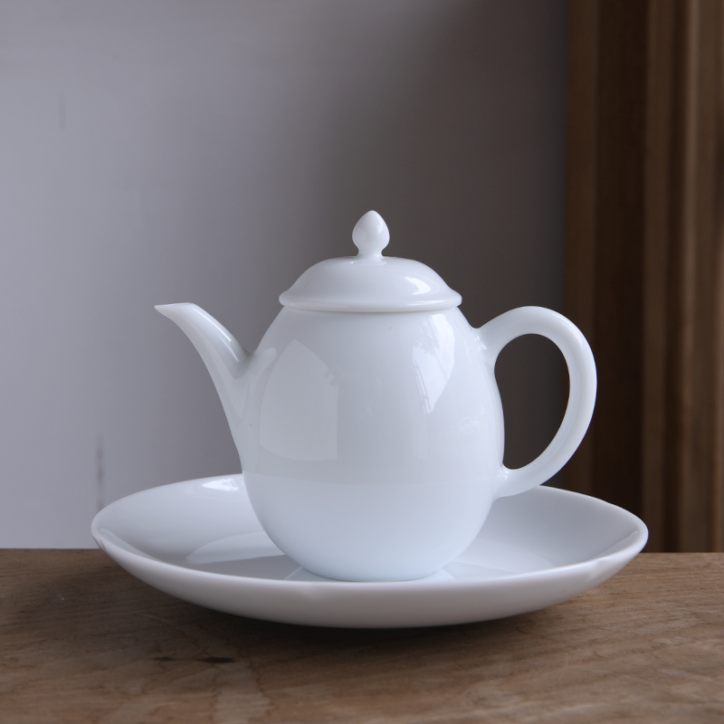 Sweet white white CiHu bearing dry terms ceramic a pot of tea adopt Japanese household pot pad tea accessories tea pot tray