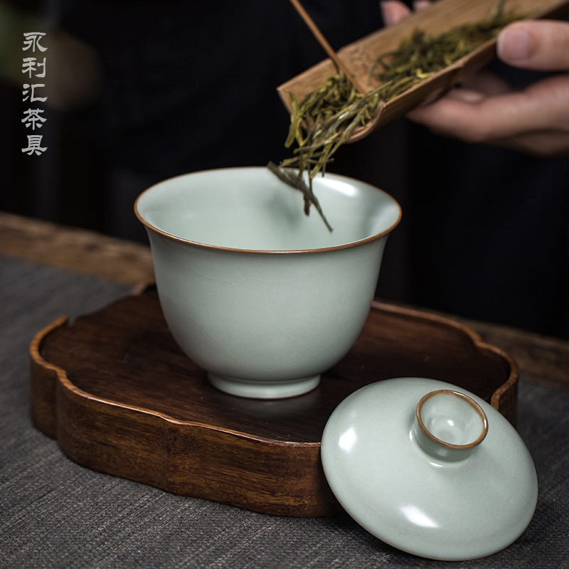 Public remit your up tureen single jingdezhen ceramic kung fu tea set three to make tea bowl with cover a large 200 ml