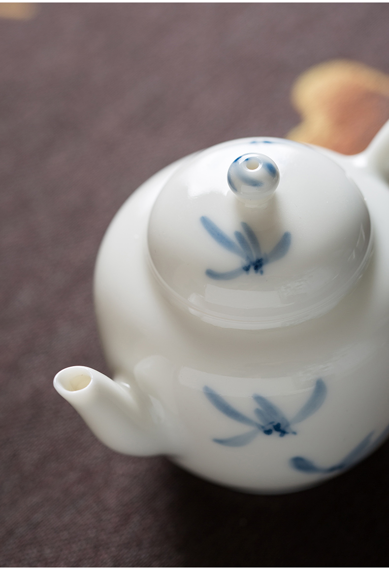 Twenty - four ware ceramic tea Japanese one little teapot with a single pot of filtering the mini jingdezhen blue and white porcelain