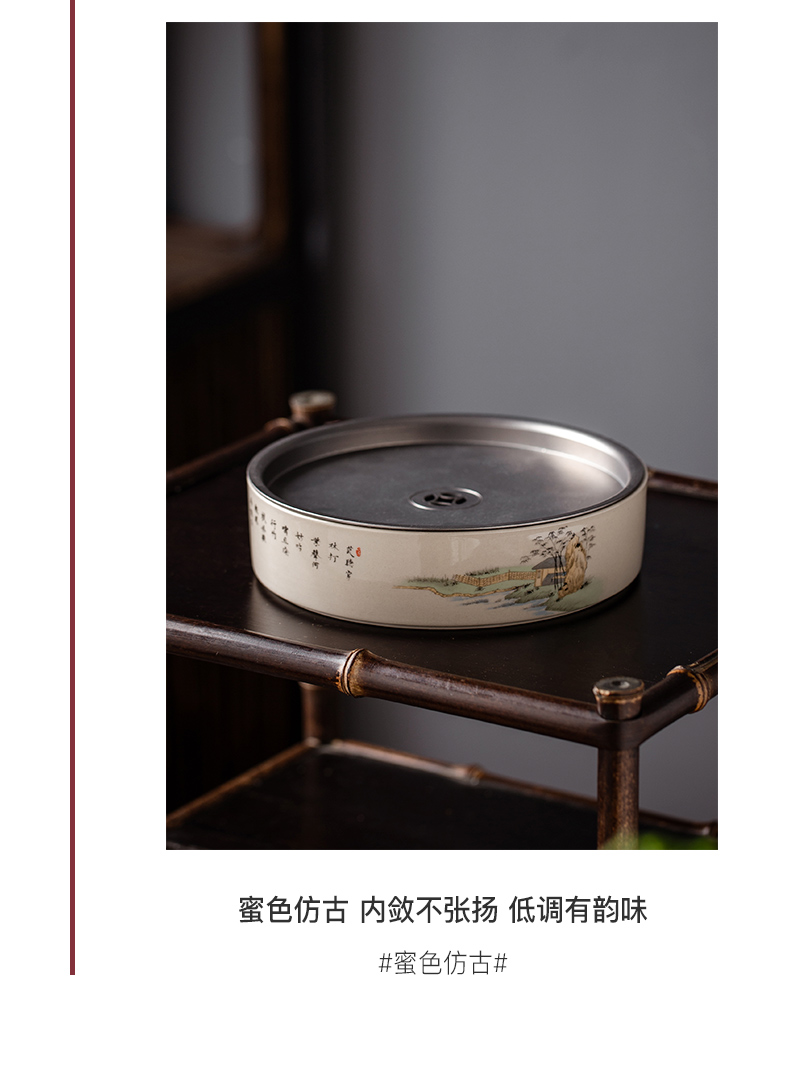 A pot of tea 12 old pot of water type bearing small dry A saucer plate jingdezhen ceramic tea mat tea light of key-2 luxury