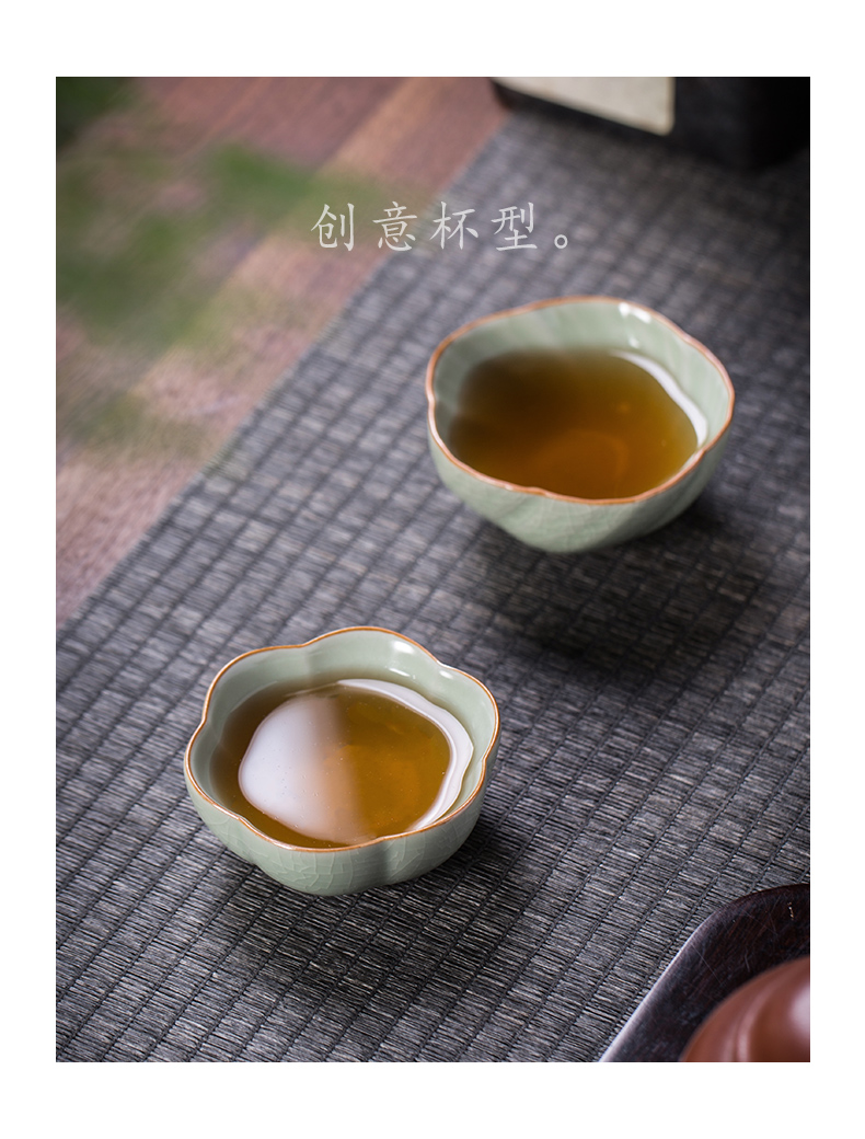 Open the slice your up kung fu tea cups can raise the master cup single cup sample tea cup creative manual single single ceramic tea set